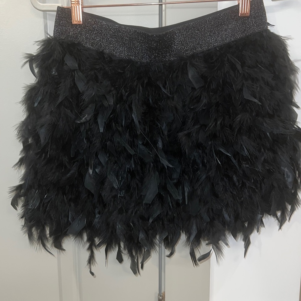 NEW in bag: Mini A- Line Feathered Mini Skirt - Picture 5 of 9